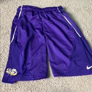 LSU Nike drifit basketball shorts kids